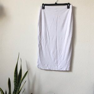 Asos white knee length pencil skirt double layer 8